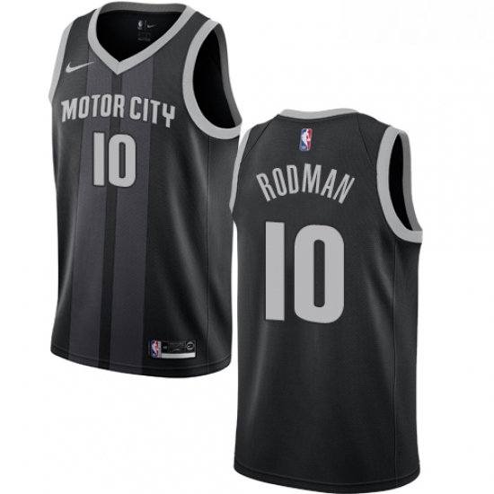 Youth Nike Detroit Pistons 10 Dennis Rodman Swingman Black NBA Jersey City Edition Youth Nike Detroit Pistons 10 Dennis Rodman Swingman Black NBA Jersey City Edition