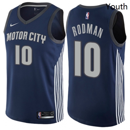 Youth Nike Detroit Pistons 10 Dennis Rodman Swingman Navy Blue NBA Jersey City Edition Youth Nike Detroit Pistons 10 Dennis Rodman Swingman Navy Blue NBA Jersey City Edition