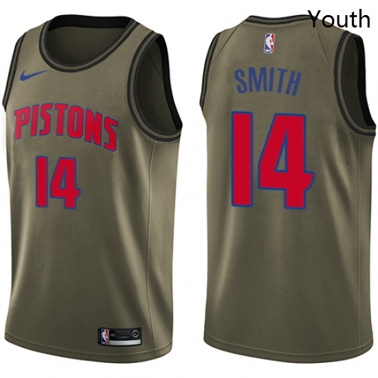 Youth Nike Detroit Pistons 14 Ish Smith Swingman Green Salute to Service NBA Jersey Youth Nike Detroit Pistons 14 Ish Smith Swingman Green Salute to Service NBA Jersey