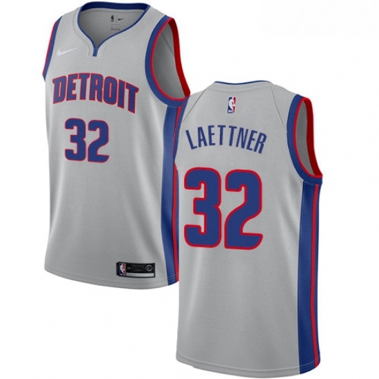 Youth Nike Detroit Pistons 32 Christian Laettner Swingman Silver NBA Jersey Statement Edition Youth Nike Detroit Pistons 32 Christian Laettner Swingman Silver NBA Jersey Statement Edition