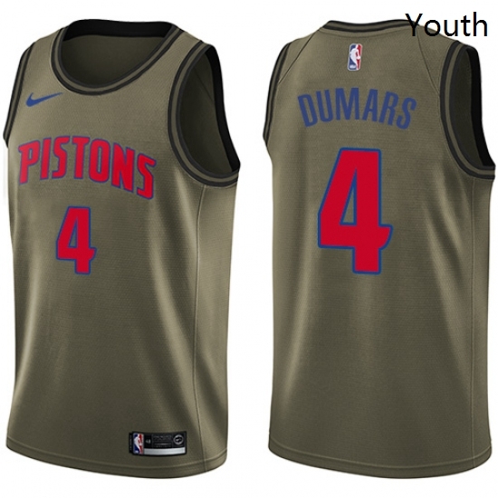 Youth Nike Detroit Pistons 4 Joe Dumars Swingman Green Salute to Service NBA Jersey Youth Nike Detroit Pistons 4 Joe Dumars Swingman Green Salute to Service NBA Jersey