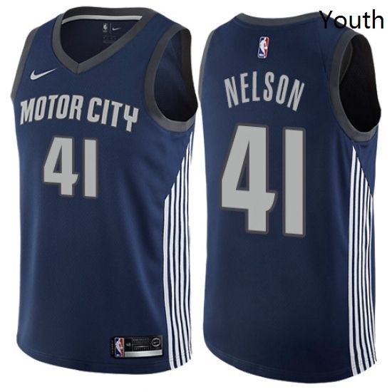 Youth Nike Detroit Pistons 41 Jameer Nelson Swingman Navy Blue NBA Jersey City Edition Youth Nike Detroit Pistons 41 Jameer Nelson Swingman Navy Blue NBA Jersey City Edition