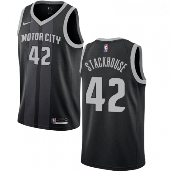 Youth Nike Detroit Pistons 42 Jerry Stackhouse Swingman Black NBA Jersey City Edition Youth Nike Detroit Pistons 42 Jerry Stackhouse Swingman Black NBA Jersey City Edition