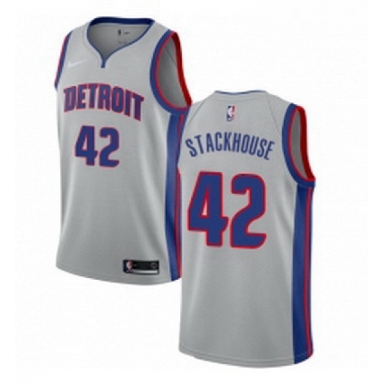Youth Nike Detroit Pistons 42 Jerry Stackhouse Swingman Silver NBA Jersey Statement Edition Youth Nike Detroit Pistons 42 Jerry Stackhouse Swingman Silver NBA Jersey Statement Edition