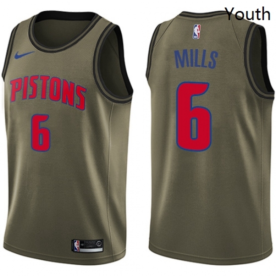 Youth Nike Detroit Pistons 6 Terry Mills Swingman Green Salute to Service NBA Jersey Youth Nike Detroit Pistons 6 Terry Mills Swingman Green Salute to Service NBA Jersey