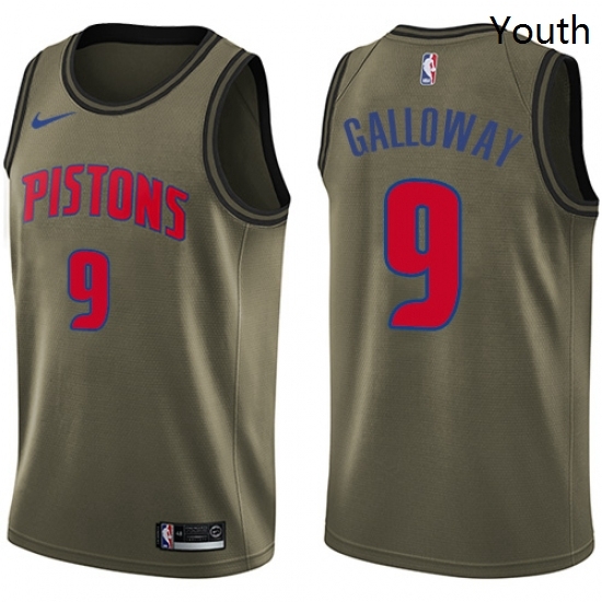 Youth Nike Detroit Pistons 9 Langston Galloway Swingman Green Salute to Service NBA Jersey Youth Nike Detroit Pistons 9 Langston Galloway Swingman Green Salute to Service NBA Jersey