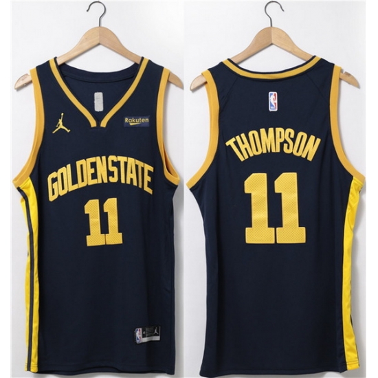 Men Golden State Warriors 11 Klay Thompson Black Stitched Jersey Men Golden State Warriors 11 Klay Thompson Black Stitched Jersey