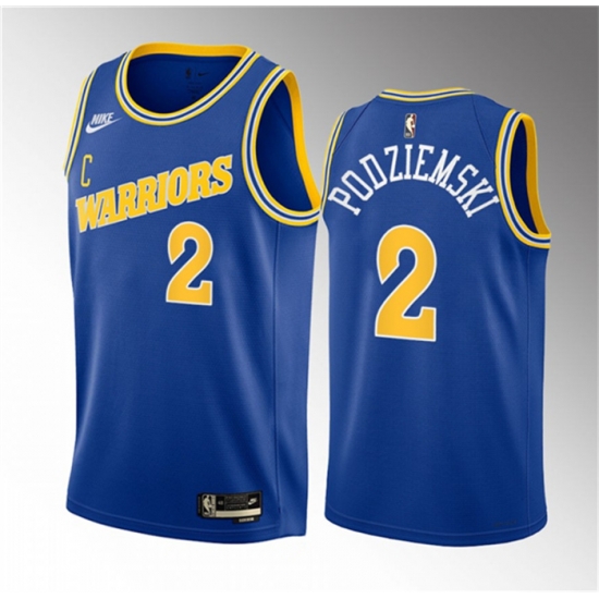 Men Golden State Warriors 2 Brandin Podziemski Royal 2023 Draft Classic Edition Swingman Stitched Basketball Jersey Men Golden State Warriors 2 Brandin Podziemski Royal 2023 Draft Classic Edition Swingman Stitched Basketball Jersey
