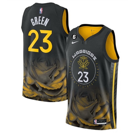 Men Golden State Warriors 23 Draymond Green 2022 2023 Black City Edition Stitched Basketball Jersey Men Golden State Warriors 23 Draymond Green 2022 2023 Black City Edition Stitched Basketball Jersey