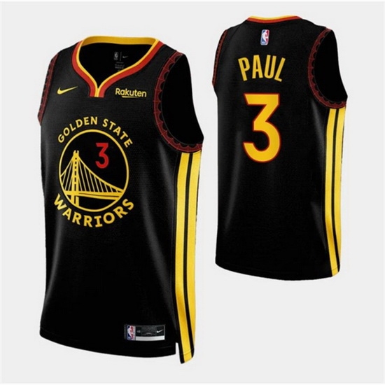 Men Golden State Warriors 3 Chris Paul Black 2023 24 City Edition Stitched Basketball Jerseys Men Golden State Warriors 3 Chris Paul Black 2023 24 City Edition Stitched Basketball Jerseys