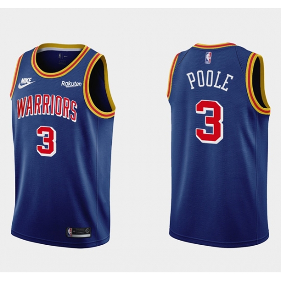Men Golden State Warriors 3 Jordan Poole Royal Stitched Basketball Jersey Men Golden State Warriors 3 Jordan Poole Royal Stitched Basketball Jersey