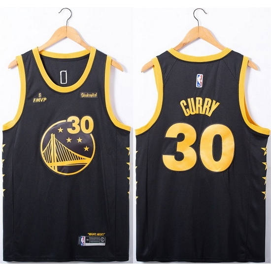 Men Golden State Warriors 30 Stephen Curry Black FMVP Stitched Jersey Men Golden State Warriors 30 Stephen Curry Black FMVP Stitched Jersey