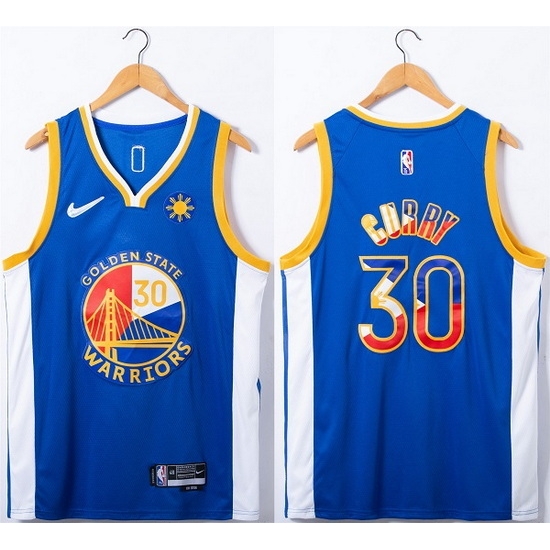 Men Golden State Warriors 30 Stephen Curry Royal 75th Anniversary Stitched Jersey Men Golden State Warriors 30 Stephen Curry Royal 75th Anniversary Stitched Jersey
