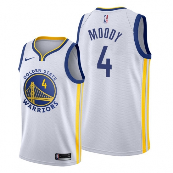 Men Golden State Warriors 4 Moses Moody White Men Jersey Men Golden State Warriors 4 Moses Moody White Men Jersey