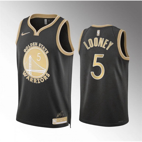 Men Golden State Warriors 5 Kevon Looney Black 2024 Select Series Stitched Basketball Jersey