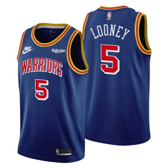 Men Golden State Warriors 5 Kevon Looney Men Nike Releases Classic Edition NBA 75th Anniversary Jersey Blue Men Golden State Warriors 5 Kevon Looney Men Nike Releases Classic Edition NBA 75th Anniversary Jersey Blue