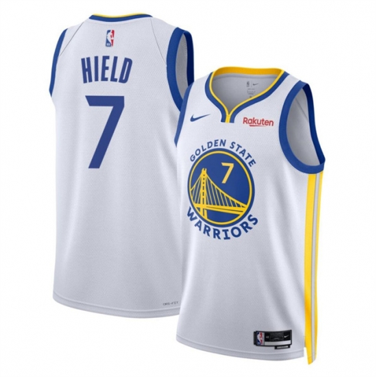 Men Golden State Warriors 7 Buddy Hield Blue Icon Edition Stitched Basketball Jersey Men Golden State Warriors 7 Buddy Hield Blue Icon Edition Stitched Basketball Jersey