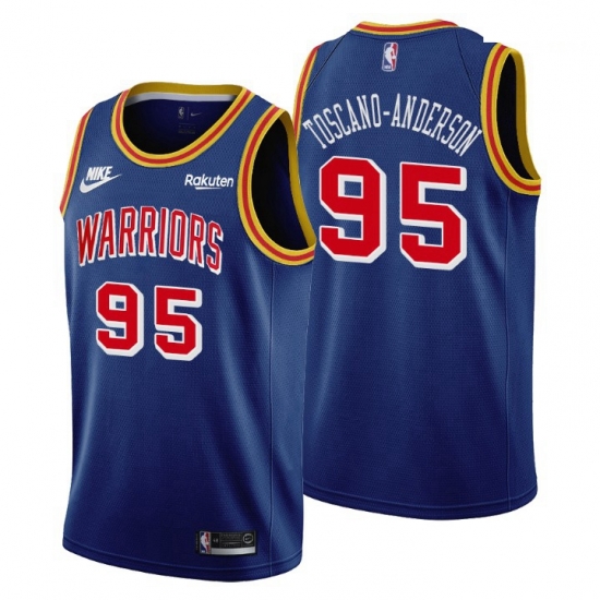Men Golden State Warriors 95 Juan Toscano Anderson Men Nike Releases Classic Edition NBA 75th Anniversary Jersey Blue Men Golden State Warriors 95 Juan Toscano Anderson Men Nike Releases Classic Edition NBA 75th Anniversary Jersey Blue