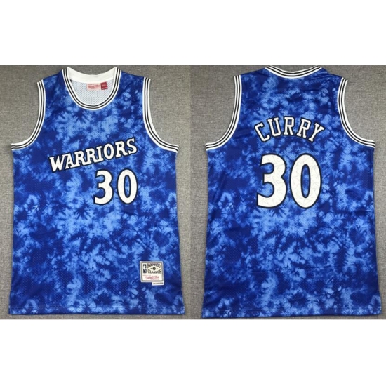 Men Golden Warriors Stephen Curry 30 Blue Constellation Edition Hardwood Classic Mitchll Ness NBA Jersey Men Golden Warriors Stephen Curry 30 Blue Constellation Edition Hardwood Classic Mitchll Ness NBA Jersey