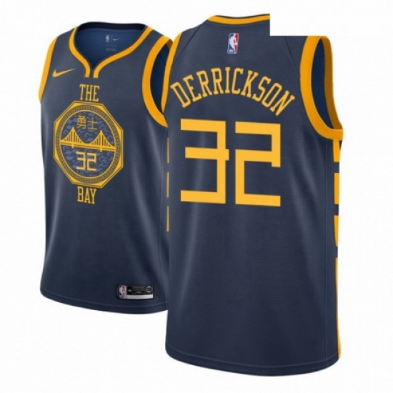 Men NBA 2018 19 Golden State Warriors 32 Marcus Derrickson City Edition Navy Jersey Men NBA 2018 19 Golden State Warriors 32 Marcus Derrickson City Edition Navy Jersey