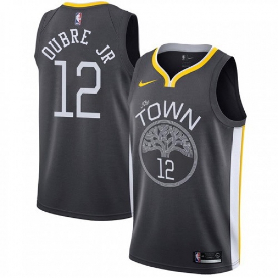 Men Nike Golden State Warriors 12 Kelly Oubre Jr Black NBA Swingman Statement Edition Jersey Men Nike Golden State Warriors 12 Kelly Oubre Jr Black NBA Swingman Statement Edition Jersey