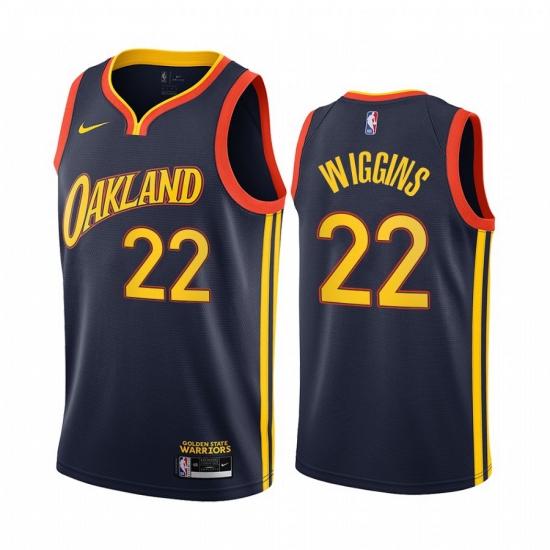 Men Nike Golden State Warriors 22 Andrew Wiggins Navy NBA Swingman 2020 21 City Edition Jersey Men Nike Golden State Warriors 22 Andrew Wiggins Navy NBA Swingman 2020 21 City Edition Jersey