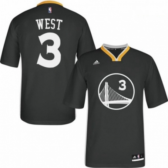 Mens Adidas Golden State Warriors 3 David West Authentic Black Alternate NBA Jersey Mens Adidas Golden State Warriors 3 David West Authentic Black Alternate NBA Jersey