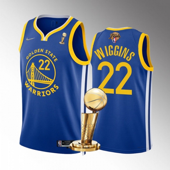 Men's Golden State Warriors #22 Andrew Wiggins 2022 Royal NBA Finals Champions Stitched Jerseys Men's Golden State Warriors #22 Andrew Wiggins 2022 Royal NBA Finals Champions Stitched Jerseys