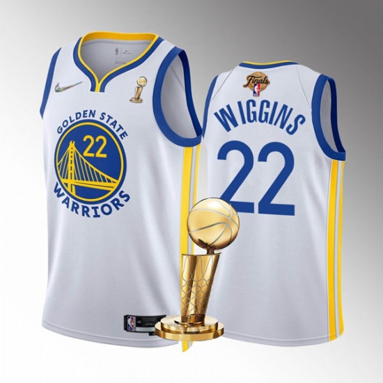 Men's Golden State Warriors #22 Andrew Wiggins 2022 White NBA Finals Champions Stitched Jersey Men's Golden State Warriors #22 Andrew Wiggins 2022 White NBA Finals Champions Stitched Jersey