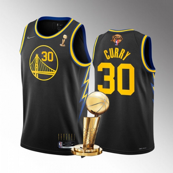 Men's Golden State Warriors #30 Stephen Curry 2022 Black NBA Finals Champions Stitched Jerseys Men's Golden State Warriors #30 Stephen Curry 2022 Black NBA Finals Champions Stitched Jerseys