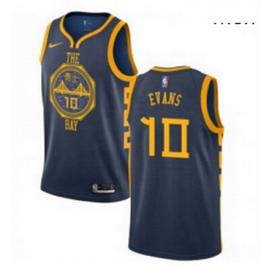 Mens Nike Golden State Warriors 10 Jacob Evans Swingman Navy Blue NBA Jersey City Edition Mens Nike Golden State Warriors 10 Jacob Evans Swingman Navy Blue NBA Jersey City Edition