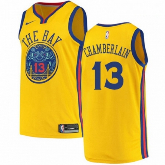Mens Nike Golden State Warriors 13 Wilt Chamberlain Authentic Gold NBA Jersey City Edition Mens Nike Golden State Warriors 13 Wilt Chamberlain Authentic Gold NBA Jersey City Edition