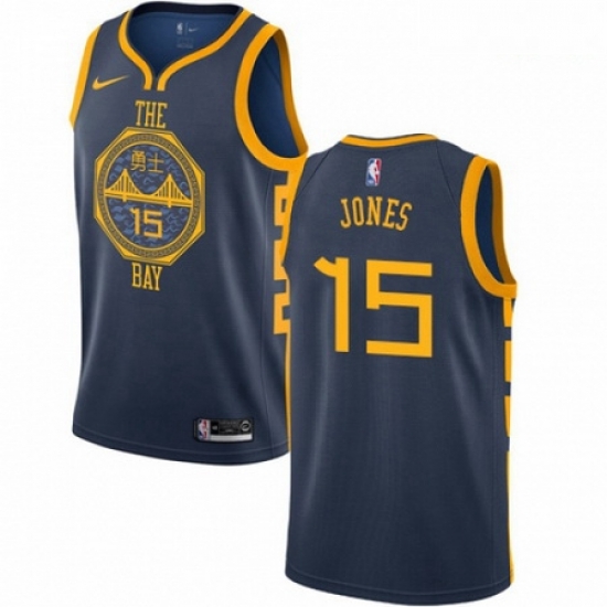 Mens Nike Golden State Warriors 15 Damian Jones Swingman Navy Blue NBA Jersey City Edition Mens Nike Golden State Warriors 15 Damian Jones Swingman Navy Blue NBA Jersey City Edition