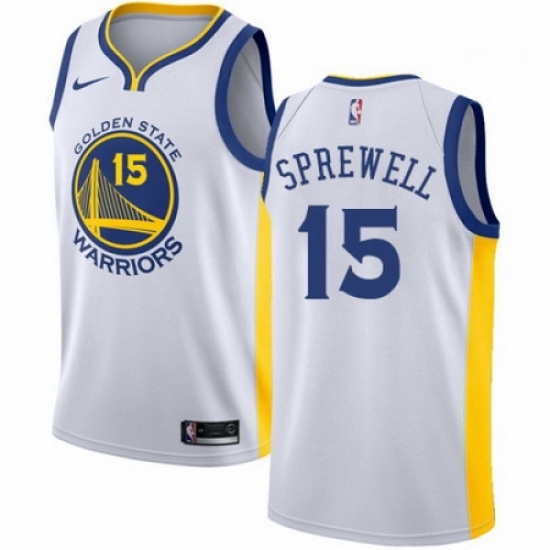 Mens Nike Golden State Warriors 15 Latrell Sprewell Swingman White Home NBA Jersey Association Edition Mens Nike Golden State Warriors 15 Latrell Sprewell Swingman White Home NBA Jersey Association Edition