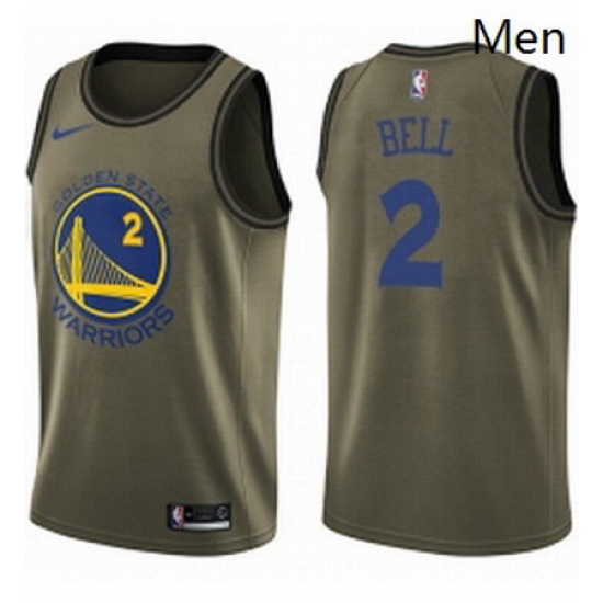 Mens Nike Golden State Warriors 2 Jordan Bell Swingman Green Salute to Service NBA Jersey Mens Nike Golden State Warriors 2 Jordan Bell Swingman Green Salute to Service NBA Jersey