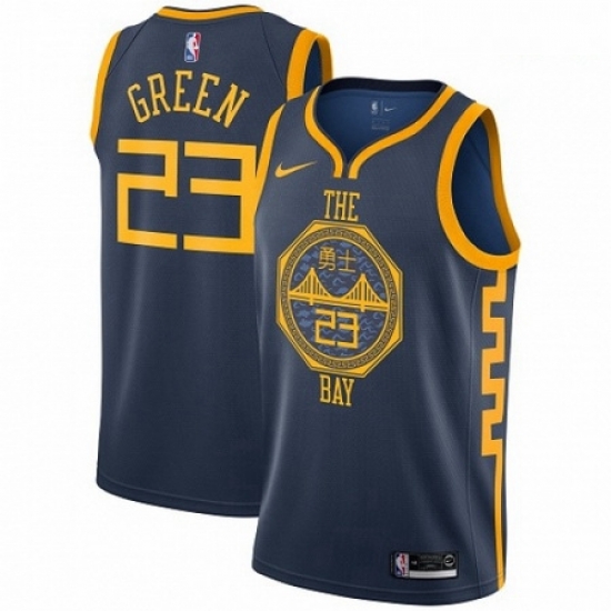 Mens Nike Golden State Warriors 23 Draymond Green Swingman Navy Blue NBA Jersey City Edition Mens Nike Golden State Warriors 23 Draymond Green Swingman Navy Blue NBA Jersey City Edition