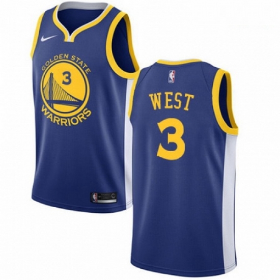 Mens Nike Golden State Warriors 3 David West Swingman Royal Blue Road NBA Jersey Icon Edition Mens Nike Golden State Warriors 3 David West Swingman Royal Blue Road NBA Jersey Icon Edition