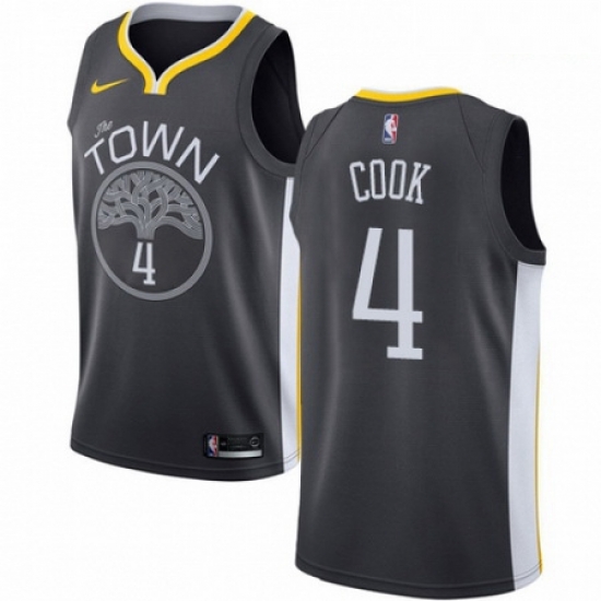 Mens Nike Golden State Warriors 4 Quinn Cook Swingman Black NBA Jersey Statement Edition Mens Nike Golden State Warriors 4 Quinn Cook Swingman Black NBA Jersey Statement Edition