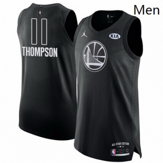 Mens Nike Jordan Golden State Warriors 11 Klay Thompson Authentic Black 2018 All Star Game NBA Jersey Mens Nike Jordan Golden State Warriors 11 Klay Thompson Authentic Black 2018 All Star Game NBA Jersey