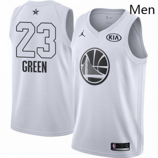 Mens Nike Jordan Golden State Warriors 23 Draymond Green Swingman White 2018 All Star Game NBA Jersey Mens Nike Jordan Golden State Warriors 23 Draymond Green Swingman White 2018 All Star Game NBA Jersey