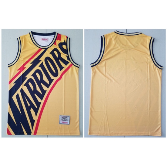 Warriors Big Face Yellow Hardwood Classics Swingman Jersey Warriors Big Face Yellow Hardwood Classics Swingman Jersey