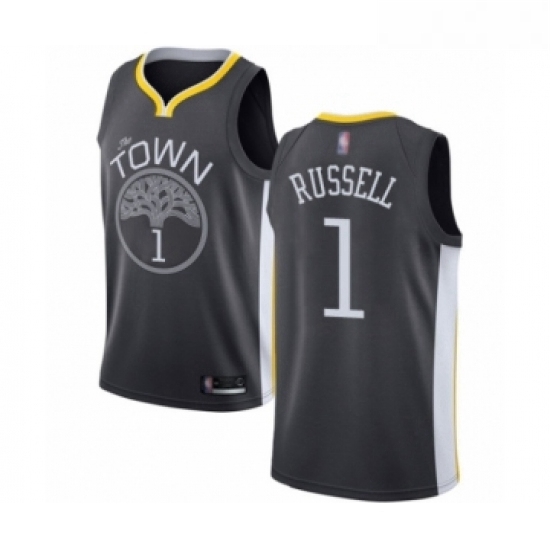 Womens Golden State Warriors 1 DAngelo Russell Swingman Black Basketball Jersey Statement Edition Womens Golden State Warriors 1 DAngelo Russell Swingman Black Basketball Jersey Statement Edition