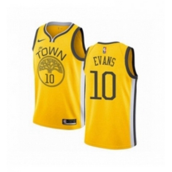 Womens Nike Golden State Warriors 10 Jacob Evans Yellow Swingman Jersey Earned Edition Womens Nike Golden State Warriors 10 Jacob Evans Yellow Swingman Jersey Earned Edition