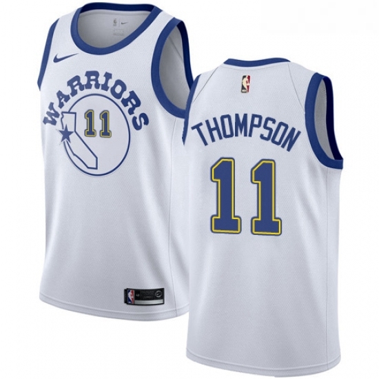 Womens Nike Golden State Warriors 11 Klay Thompson Authentic White Hardwood Classics NBA Jersey Womens Nike Golden State Warriors 11 Klay Thompson Authentic White Hardwood Classics NBA Jersey