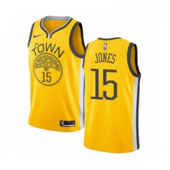 Womens Nike Golden State Warriors 15 Damian Jones Yellow Swingman Jersey Earned Edition Womens Nike Golden State Warriors 15 Damian Jones Yellow Swingman Jersey Earned Edition
