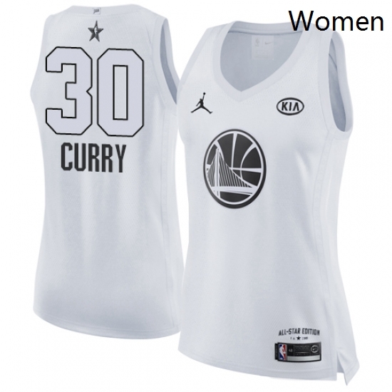 Womens Nike Jordan Golden State Warriors 30 Stephen Curry Swingman White 2018 All Star Game NBA Jersey Womens Nike Jordan Golden State Warriors 30 Stephen Curry Swingman White 2018 All Star Game NBA Jersey