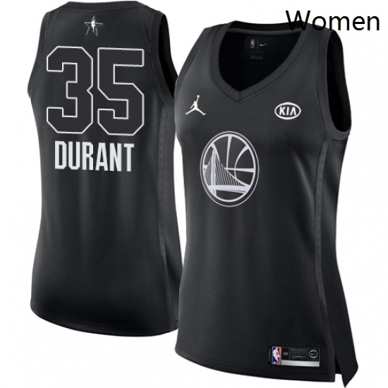 Womens Nike Jordan Golden State Warriors 35 Kevin Durant Swingman Black 2018 All Star Game NBA Jersey Womens Nike Jordan Golden State Warriors 35 Kevin Durant Swingman Black 2018 All Star Game NBA Jersey