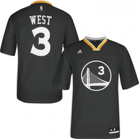 Youth Adidas Golden State Warriors 3 David West Authentic Black Alternate NBA Jersey Youth Adidas Golden State Warriors 3 David West Authentic Black Alternate NBA Jersey