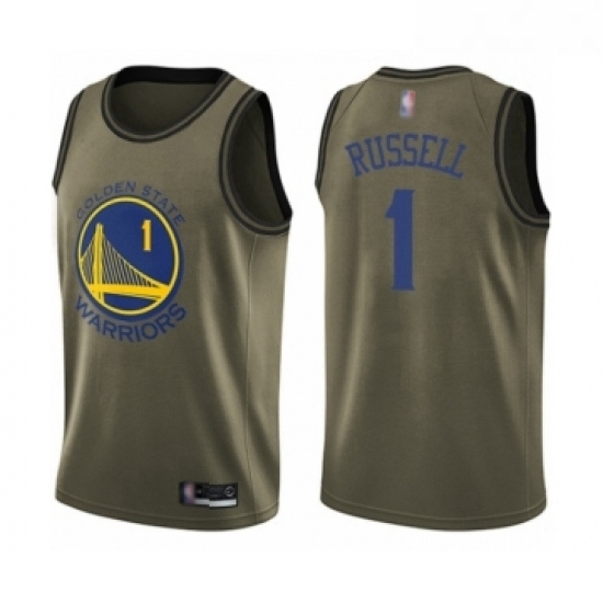 Youth Golden State Warriors 1 DAngelo Russell Swingman Green Salute to Service Basketball Jersey Youth Golden State Warriors 1 DAngelo Russell Swingman Green Salute to Service Basketball Jersey