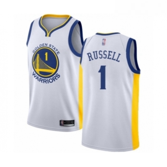 Youth Golden State Warriors 1 DAngelo Russell Swingman White Basketball Jersey Association Edition Youth Golden State Warriors 1 DAngelo Russell Swingman White Basketball Jersey Association Edition